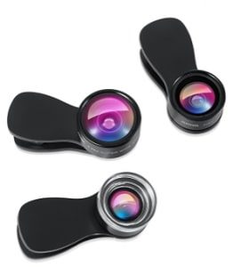 الاختيار المناسب للميزانية: عدسات أيفون Amir 3-in-1 Clip-On Cell Phone Camera Lens Kit